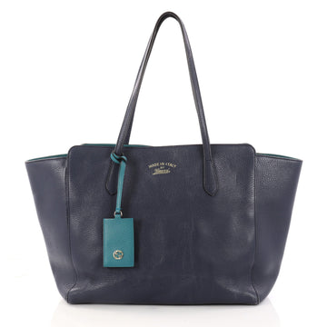 Gucci Swing Tote Leather Medium Blue 3108103