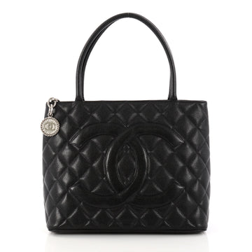 Chanel Medallion Tote Quilted Caviar Black 3108105