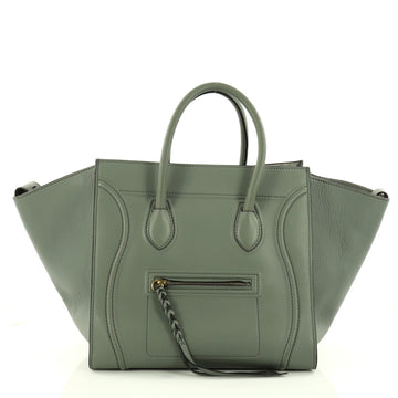 Celine Phantom Handbag Grainy Leather Medium Gray 3108801