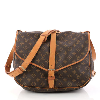 Louis Vuitton Saumur Handbag Monogram Canvas MM 3109001