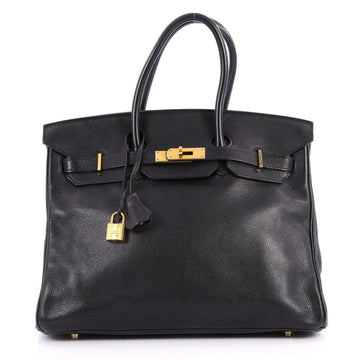 Hermes Birkin Handbag Black Swift with Gold Hardware 35 3111201