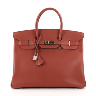Hermes Birkin Handbag Red Epsom with Palladium Hardware 3111202