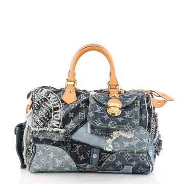 Louis Vuitton Limited Edition Patchwork Speedy Bag Denim 3111801