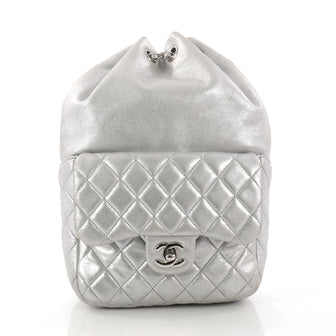 Chanel Backpack In Seoul Lambskin Small Silver 3112602
