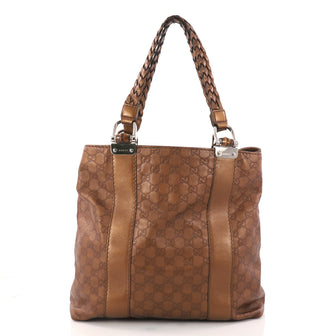 Gucci Bamboo Bar Shopper Tote Guccissima Leather Large 3113301