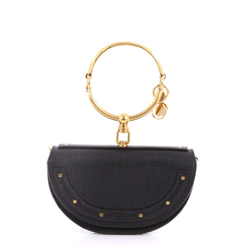 Chloe Nile Crossbody Bag Leather Mini Black 3114702