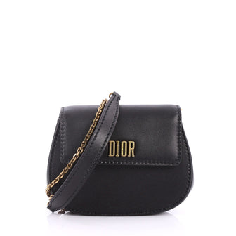 Christian Dior Dioraddict Shoulder Bag Leather Mini Black  3114705