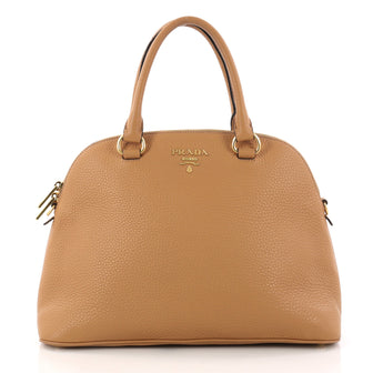 Prada Zip Around Convertible Dome Satchel Vitello Daino 3115002