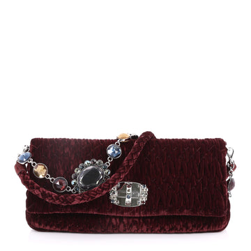 Miu Miu Crystal Clutch Matelasse Velvet Medium 3115801