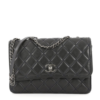 Chanel CC Compartment Chain Flap Bag Quilted Caviar 3117601