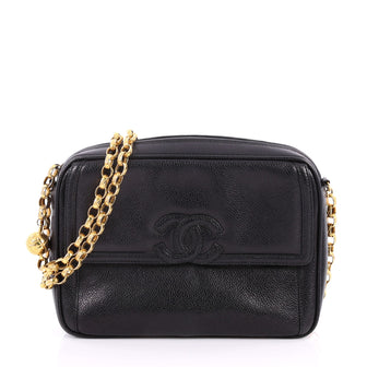Chanel Vintage Front Pocket CC Camera Bag Caviar Small Black 3117701
