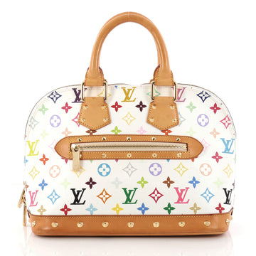 Louis Vuitton Alma Handbag Monogram Multicolor PM White 3117903
