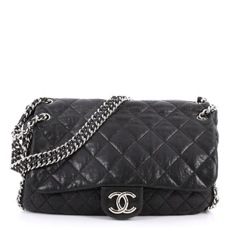 Chanel Chain Around Flap Bag Quilted Leather Maxi 3119702
