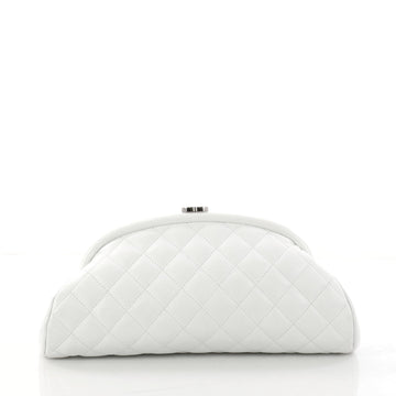 Chanel Timeless Clutch Quilted Caviar White 3119901