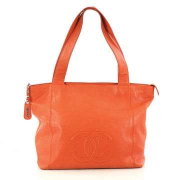 Chanel Vintage CC Zip Tote Caviar Medium Orange 3124902