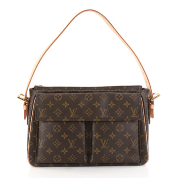 Louis Vuitton Viva Cite Handbag Monogram Canvas GM Brown 3125501