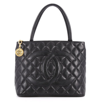 Chanel Medallion Tote Quilted Caviar Black 3125801