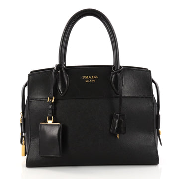 Prada Esplanade Handbag Saffiano Leather Medium Black 3126402