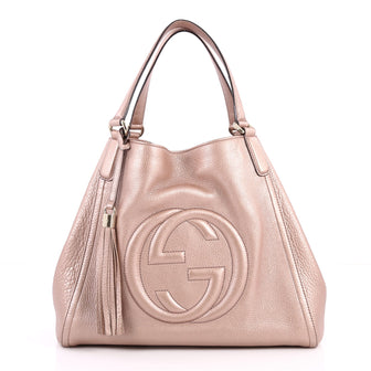 Gucci Soho Shoulder Bag Leather Medium Pink 3127602