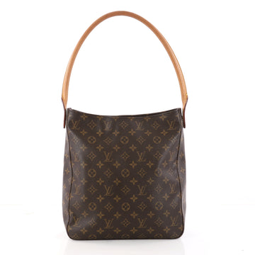 Louis Vuitton Looping Handbag Monogram Canvas GM Brown 3128302