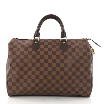 Louis Vuitton Speedy Handbag Damier 35 Brown 3128601