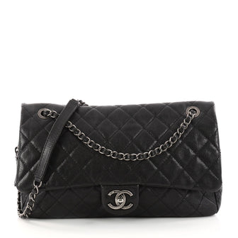 Chanel Easy Flap Bag Quilted Caviar Jumbo Black 3128701