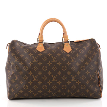 Louis Vuitton Speedy Handbag Monogram Canvas 40 Brown 3129101