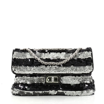 Chanel Reissue Flap Bag Sequins Medium Black 3129104