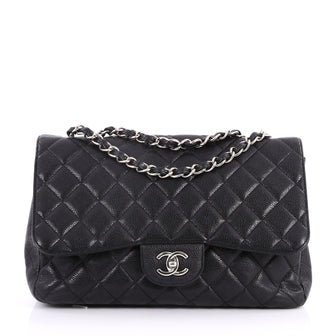 Chanel Classic Single Flap Bag Quilted Caviar Jumbo 3133601