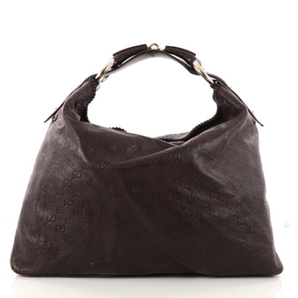 Gucci Horsebit Hobo Guccissima Leather Large Brown 3136304