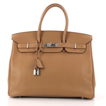 Hermes Birkin Handbag Brown Swift with Palladium 3136402
