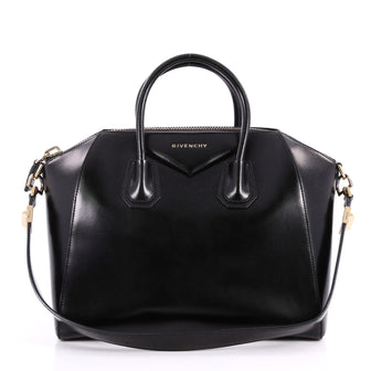 Givenchy Antigona Bag Glazed Leather Medium Black 3136403