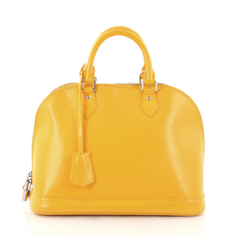 Louis Vuitton Alma Handbag Epi Leather PM Yellow 3138202