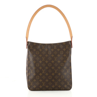 Louis Vuitton Looping Handbag Monogram Canvas GM Brown 3138402
