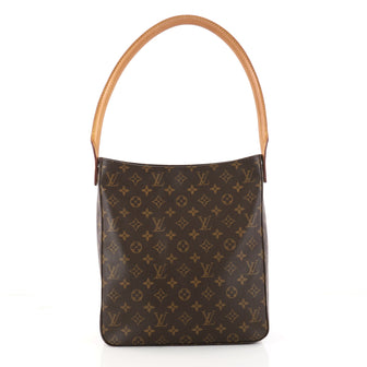 Louis Vuitton Looping Handbag Monogram Canvas GM Brown 3138404