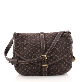 Louis Vuitton Saumur Handbag Mini Lin Brown 3139803