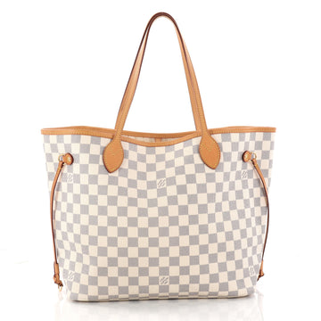 Louis Vuitton Neverfull Tote Damier MM White 3140002