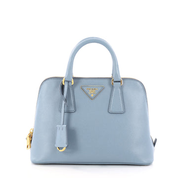 Prada Promenade Handbag Saffiano Leather Small Blue 3140301