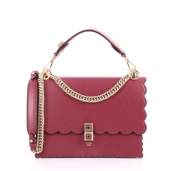 Fendi Kan I Handbag Leather Medium Pink 3140502