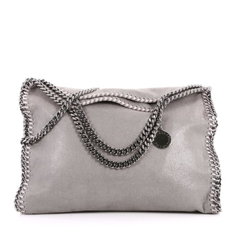 Stella McCartney Falabella Fold Over Bag Shaggy Deer Gray 3141001