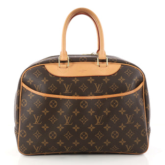 Louis Vuitton Deauville Handbag Monogram Canvas Brown 3141203