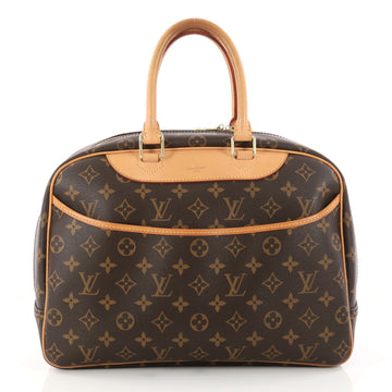 Louis Vuitton Deauville Handbag Monogram Canvas Brown 3141203