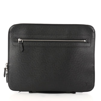 Louis Vuitton Vladimir Portfolio Bag Taiga Leather Black 3141404