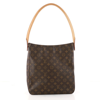 Louis Vuitton Looping Handbag Monogram Canvas GM Brown 3143501
