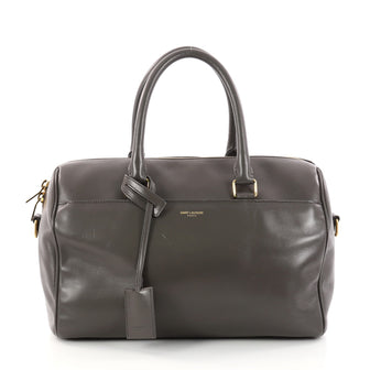 Saint Laurent Classic Duffle Bag Leather 6 Gray 3143504