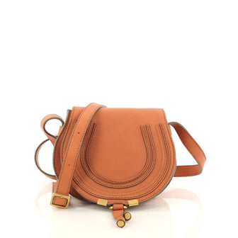 Chloe Marcie Crossbody Bag Leather Mini Orange 3144504