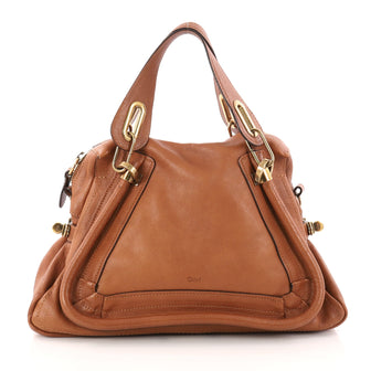 Chloe Paraty Top Handle Bag Leather Medium Brown 3144803