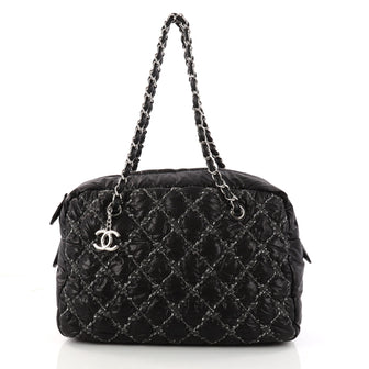 Chanel Tweed On Stitch Camera Case Bag Quilted Nylon 3144901
