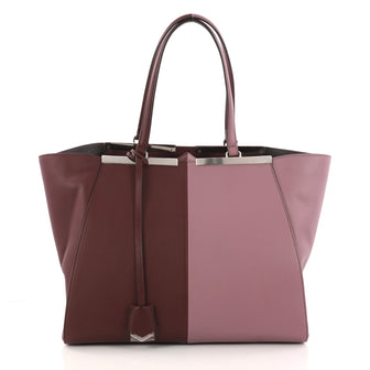 Fendi Bicolor 3Jours Handbag Leather Large Purple 3145802