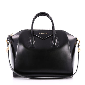Givenchy Antigona Bag Glazed Leather Medium Black 3145901